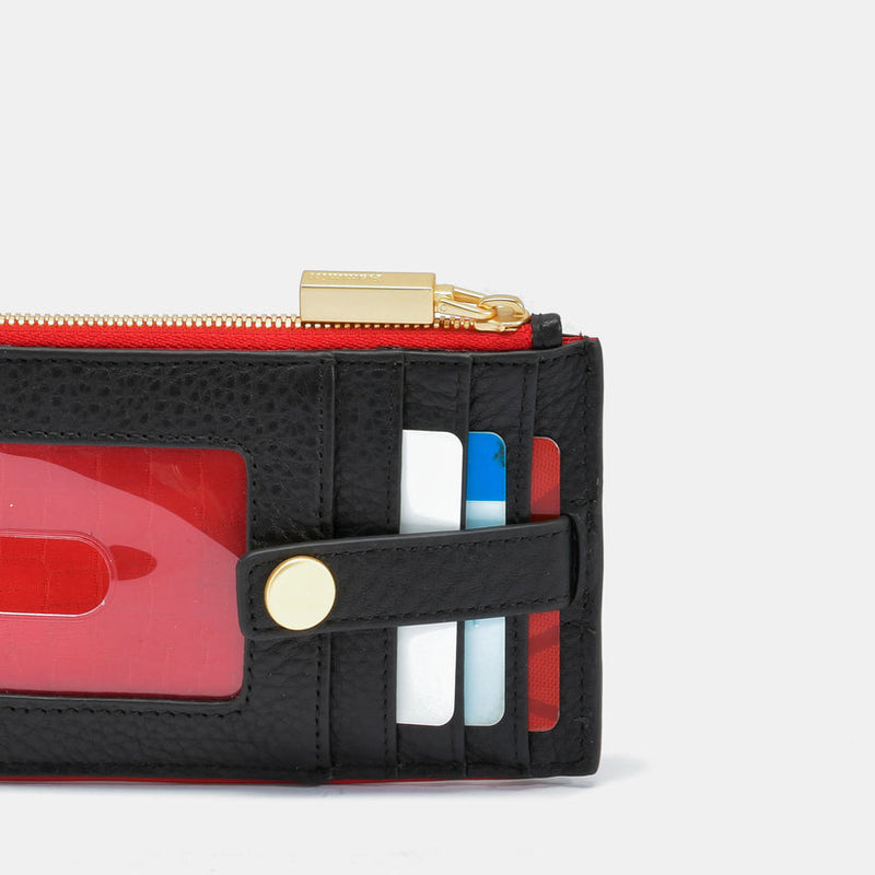 210 West Wallet - Black/Red Brushed Gold