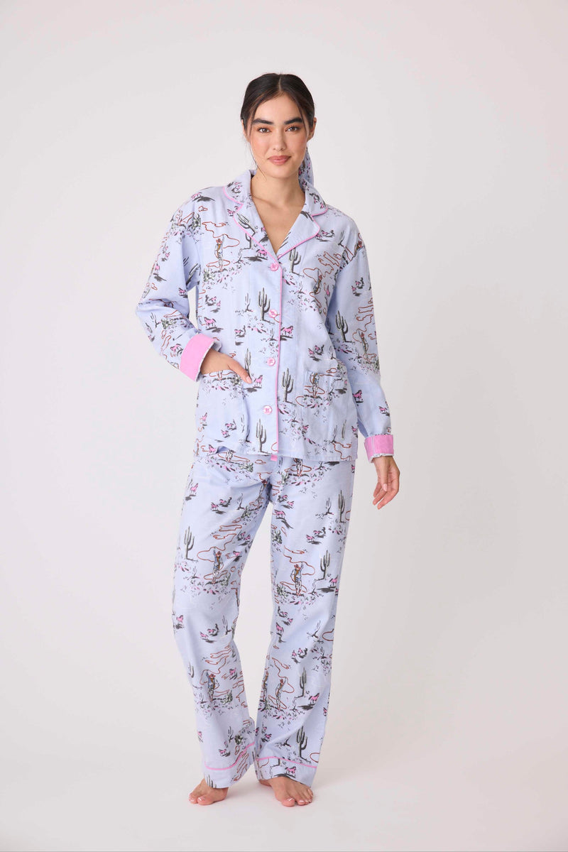 Flannel PJ Set - Wild Heart Western Cowboy