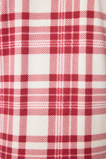 Full Of Holiday Spirit Plaid Tank - Ivory/Red