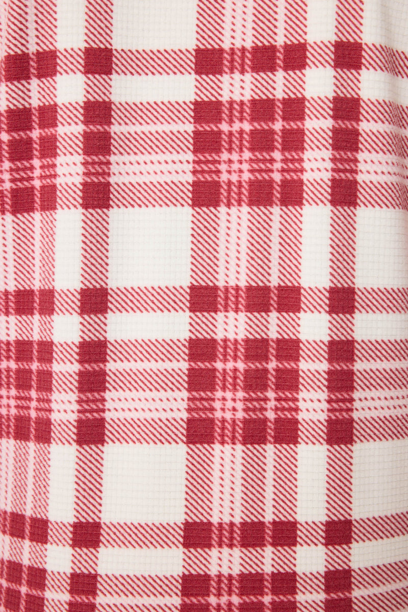 Full Of Holiday Spirit Plaid Shorts - Ivory/ Red