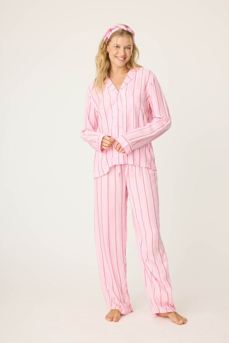 Stripe Hype PJ Set - Pink