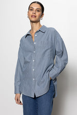 Boyfriend Tie Back Shirt - Marina