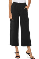 Hi-Rise Cargo Crop Straight 26" Inseam - Black