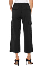 Hi-Rise Cargo Crop Straight 26" Inseam - Black