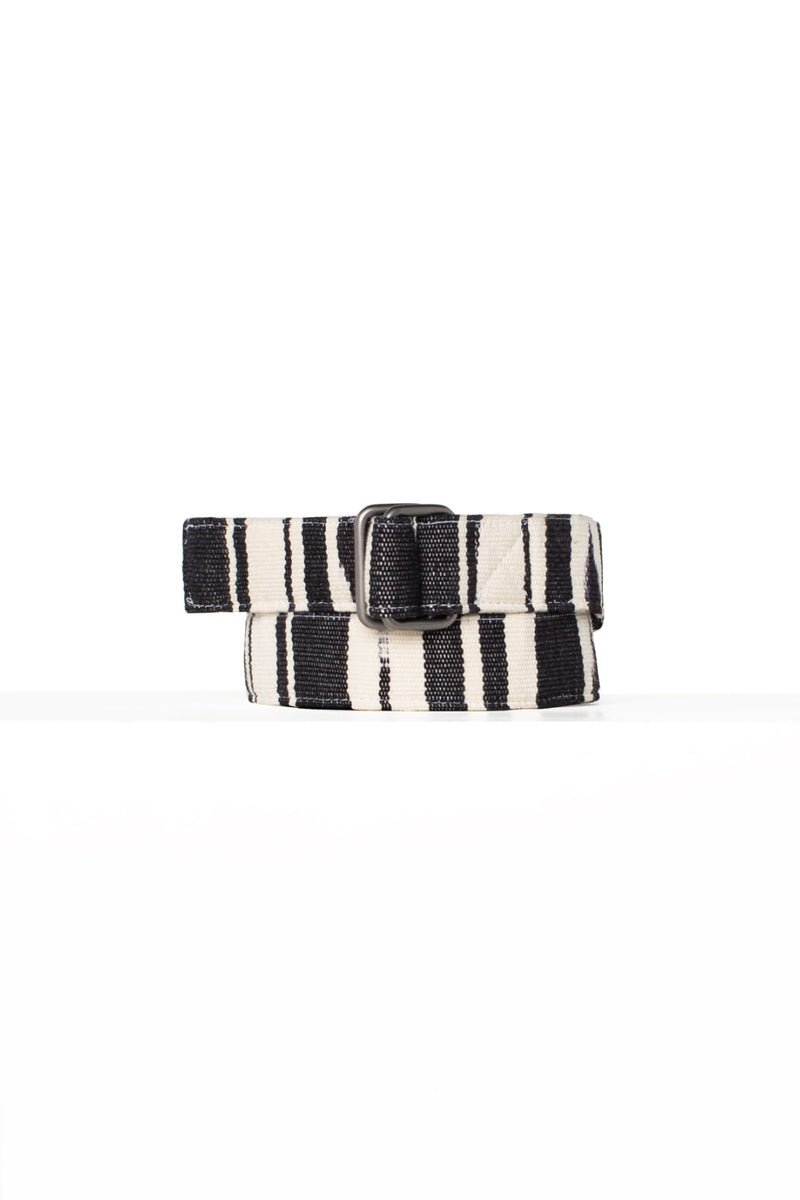 Celeste Belt - Black/White Ikat