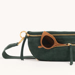 Charles Crossbody Bag - Green Room Suede/Brushed Gold