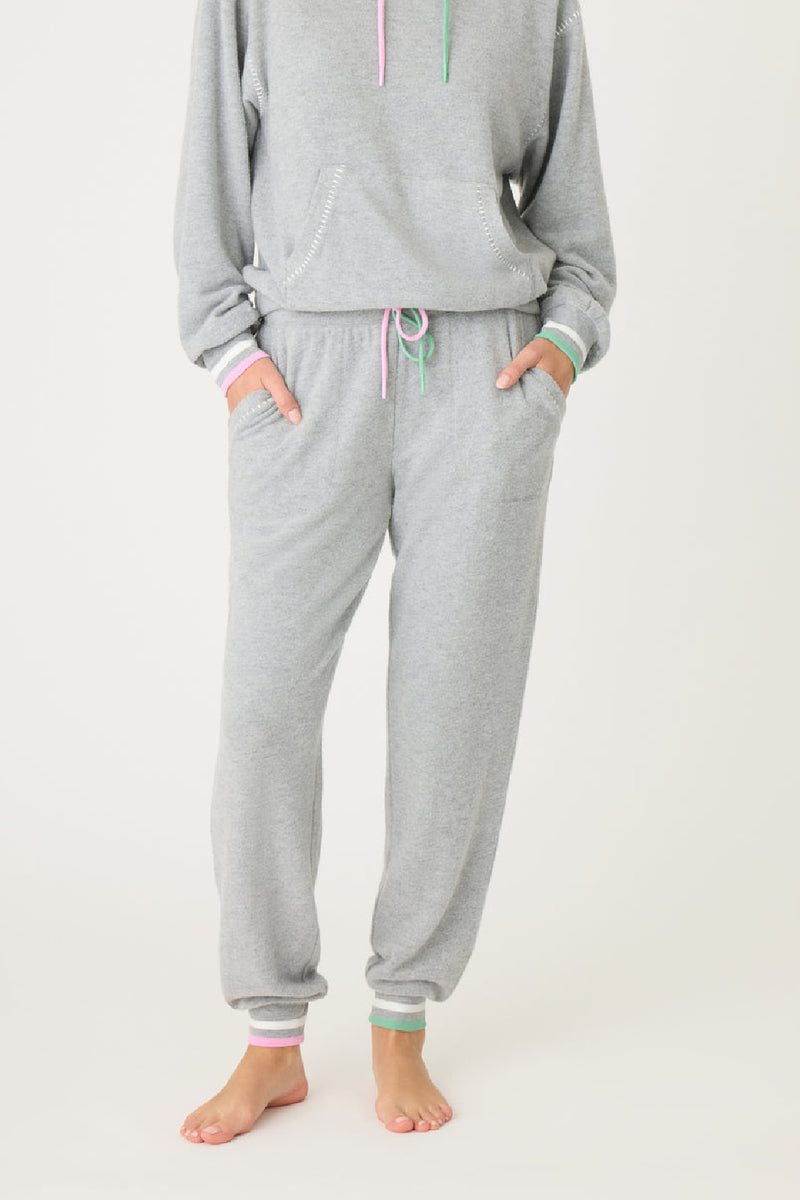 Peachy Party Court Side Band Pant - Dark Grey