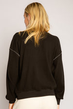 Cross Stitch Casuals Long Sleeve Top - Black