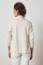 Linen Blend Open Cardigan - Barley