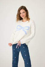 English Rose Bow Sweater - Ivory