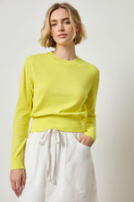 Linen Blend Everyday Crewneck - Lemon