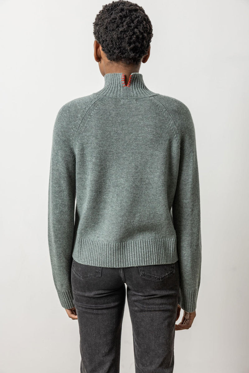 Full Sleeve Turtleneck Sweater - Heron