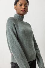 Full Sleeve Turtleneck Sweater - Heron