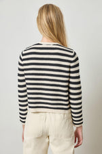 Jackie Striped Cardigan - Blk/Wht