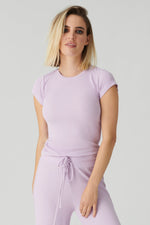 Lacey Basics Short Sleeve Tee - Lavender Glow