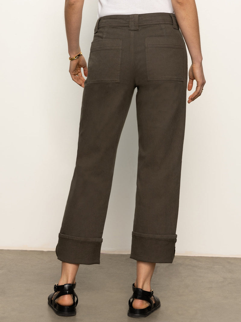 Luna Cuffed Denim Pant - Kalamata