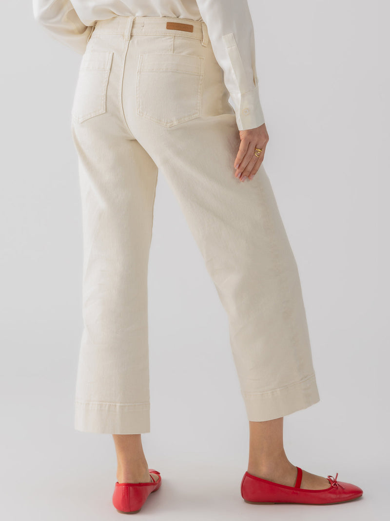 The Marine Crop Pant - White