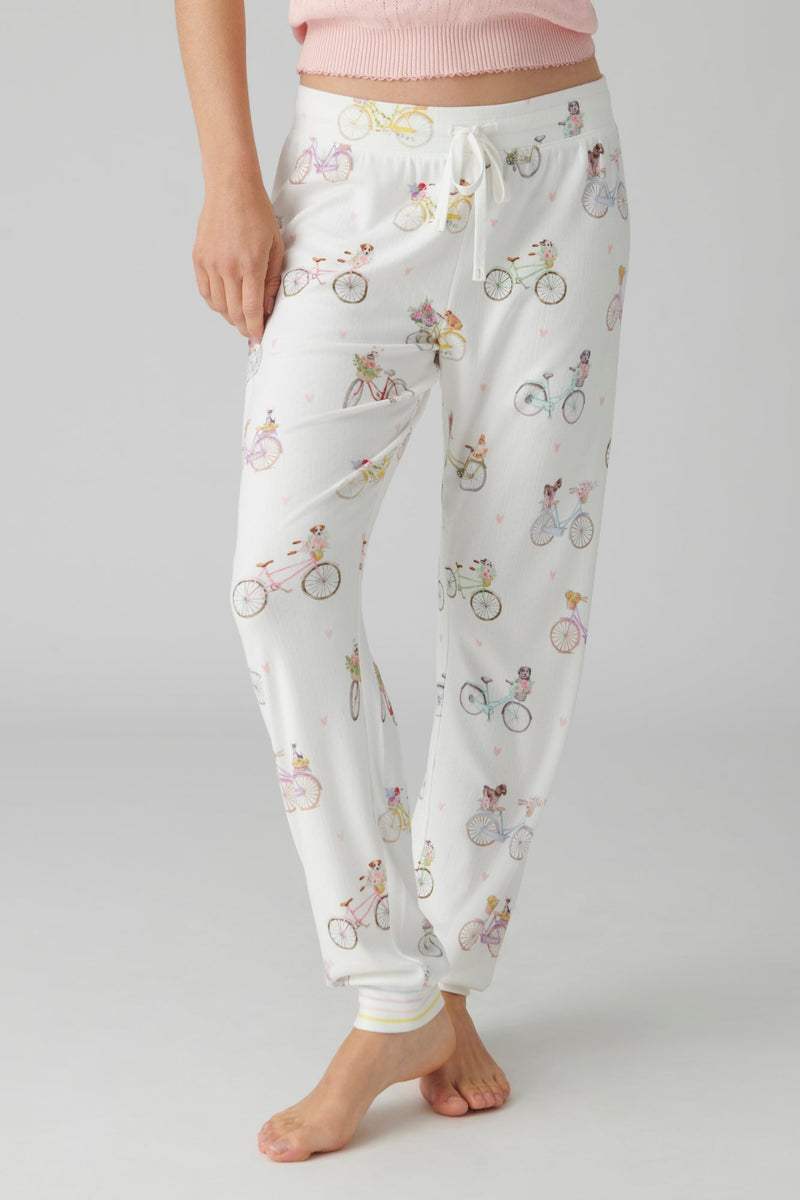 Floral Market Jam Pant - Ivory