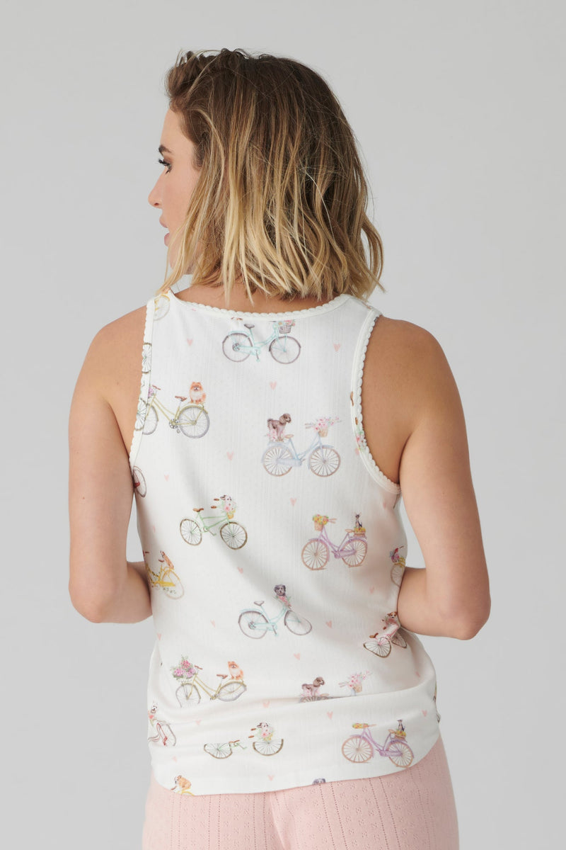 Floral Market Tank Top - Ivory