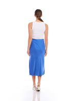 Mia Bias Cut Midi Skirt - Cobalt Blue