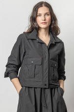 Nylon Utility Jacket - Jet Black