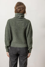 Ribbed Wrap Collar Sweater - Shale