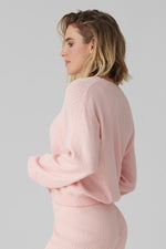 Sweetheart Pointelle Cardigan - Pale Pink