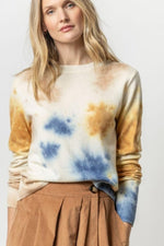 Tie Dye Crew Neck Sweater - Lapis Multi