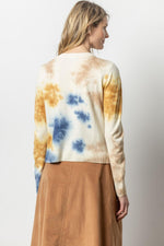 Tie Dye Crew Neck Sweater - Lapis Multi