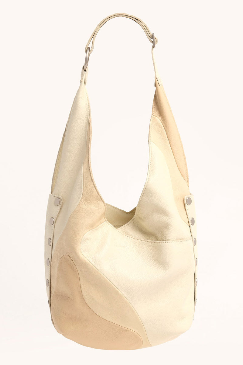 Tom Zip Bag - Coastal Cream/Brushed Silver