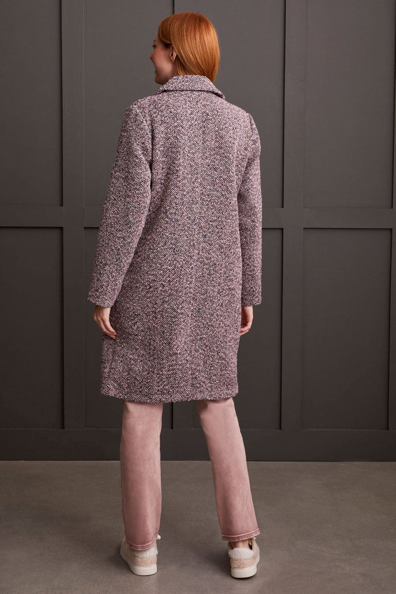 Tweed Duster Coat - Pink Lady