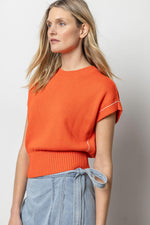 Wedge Pullover Sweater - Persimmon